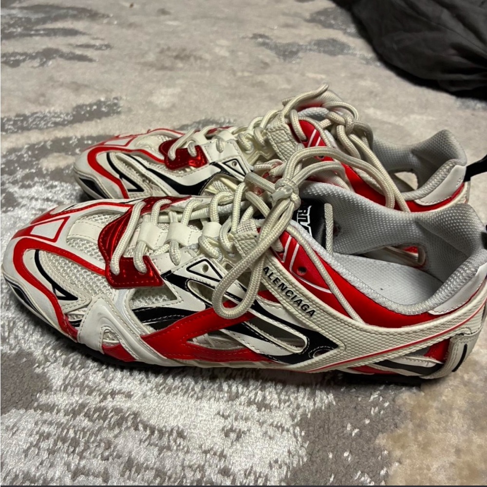 Balenciaga Red and White Men's Shoes